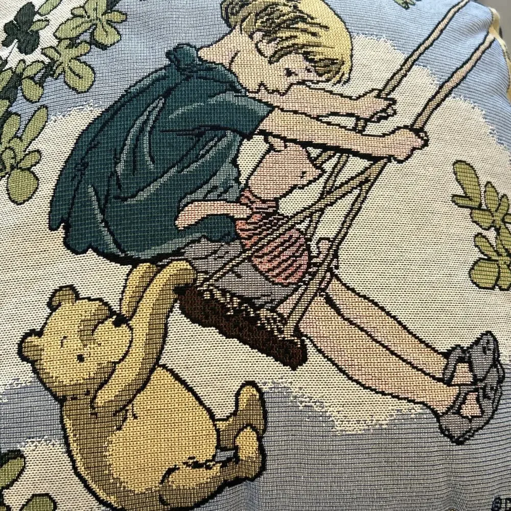 Disney Classic Winnie the Pooh Tapestry Throw Pillow Piglet Christopher Robin